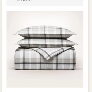 Boll and Branch flannel duvet set